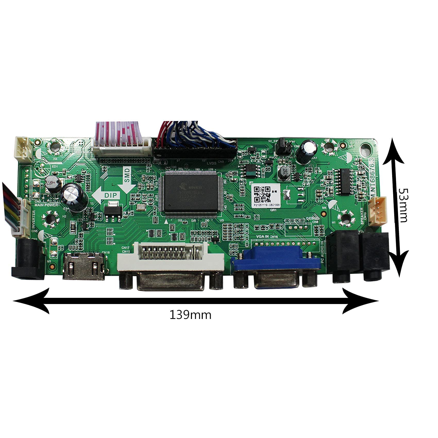 VSDISPLAY DVI VGA Audio LCD Controller Board Fit for 17 inch 4:3 1280X960 DV170YGZ-N10 DV170YGM-N10
