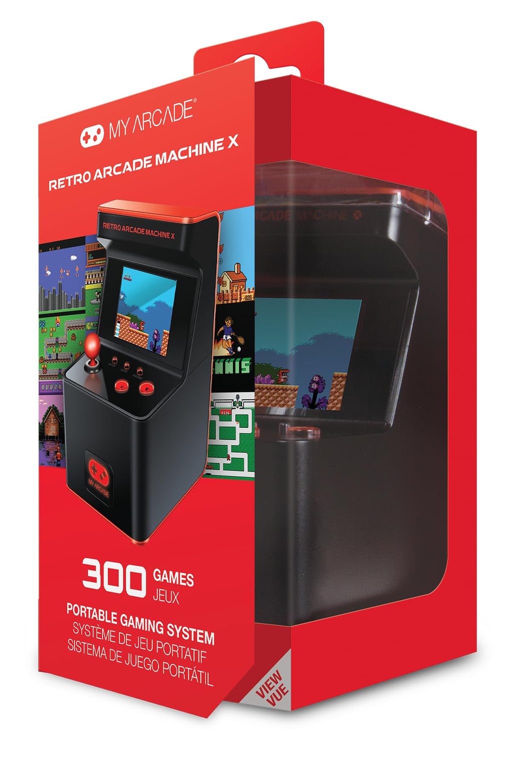 My Arcade Retro Arcade Machine X Mini Arcade: 300 Retro Style Games, 5.75 Inch Tall, AA Battery Powered, 2.5 Inch Color Display