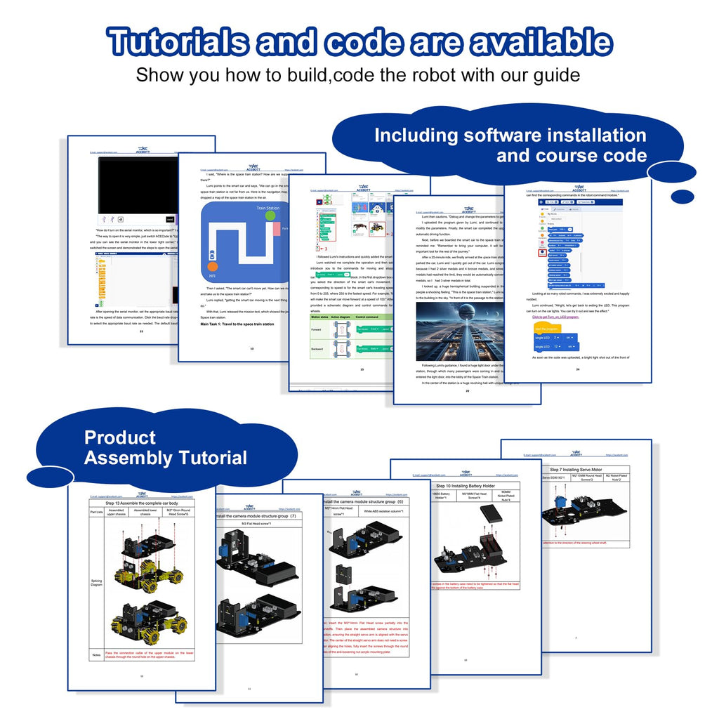 ACEBOTT Robotics for Kids Ages 8-12, Smart Robot Arm Car Kit with 5DOF, STEM Toys for Boys Age 8-12 12-16+, ESP32 Arduino/Python/Blockly Coding, App & Remote Control, STEM DIY Gift for Teens & Adults