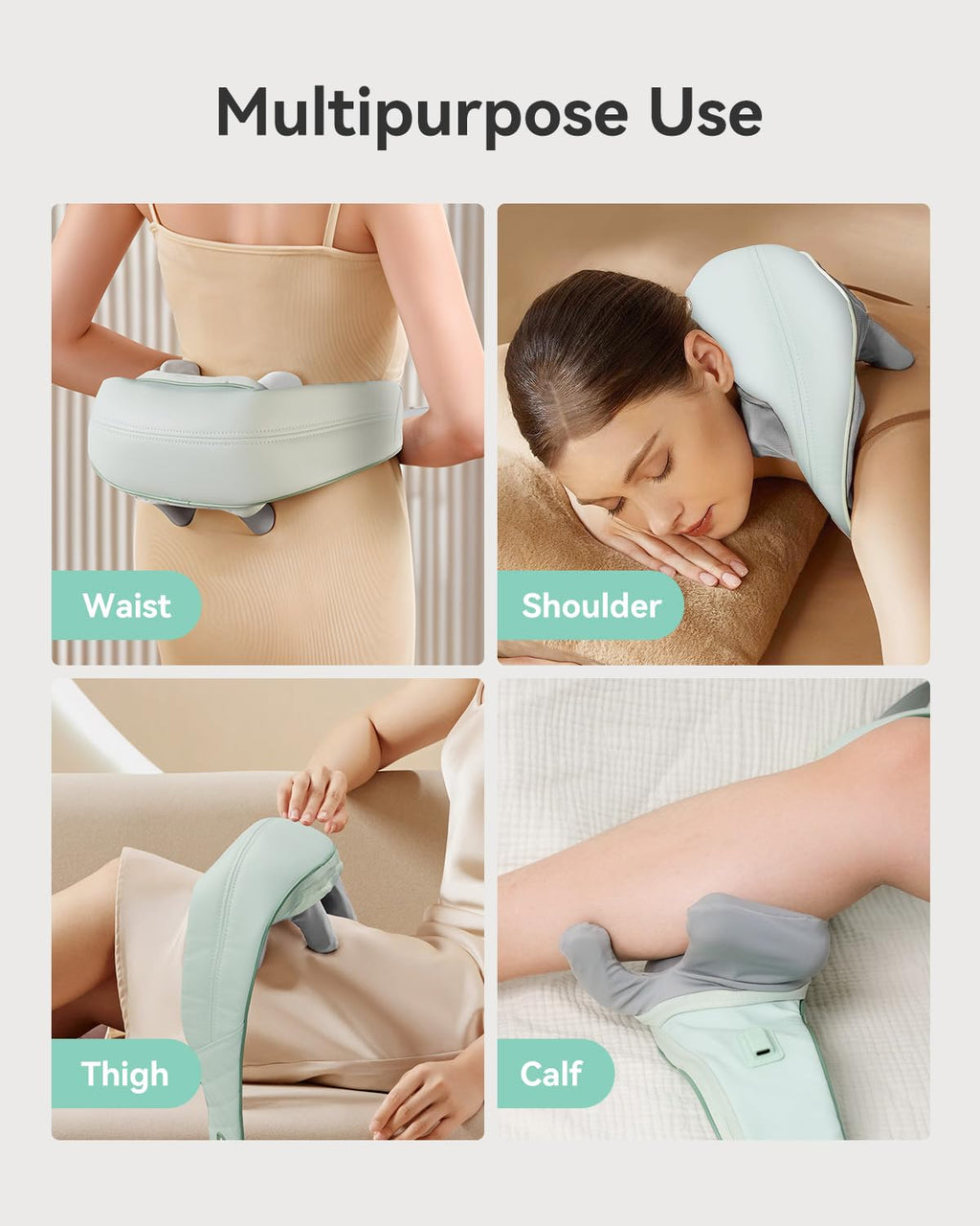 Snailax Cordless Neck Massager with Heat for Pain Relief Deep Tissue, 4D Kneading,Rechargeable Shiatsu Back Neck Massager for Neck, Shoulders Back，Gift for Father