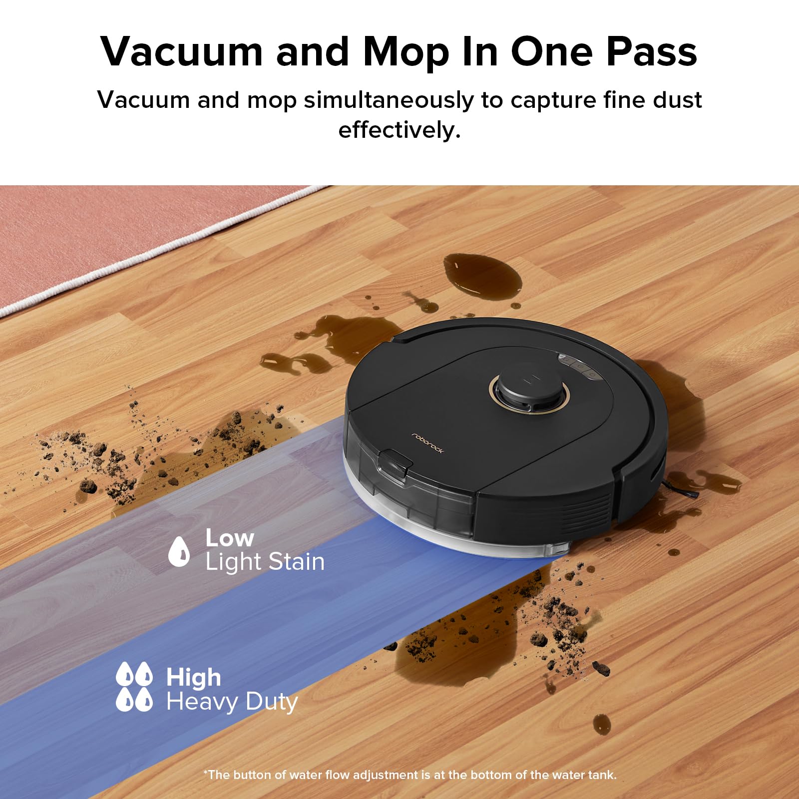roborock Q10 S5+ Robot Vacuum and Mop, 10,000Pa Suction, Upgraded from Q8 max+, 70 Days Self-Emptying, Obstacle Avoidance, Sonic Mopping, Dual Anti-Tangle Design, Auto Mop Lifting, Black