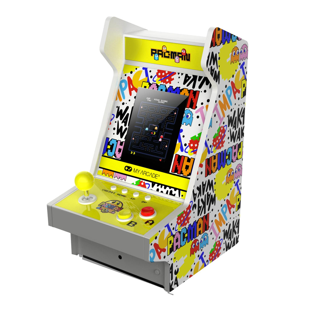 My Arcade Pac-Man Mighty Player: Retro Gaming, Countertop Arcades, Illuminated Marquee, 4 Games in 1, Rechargeable Battery, Classic Arcade Games
