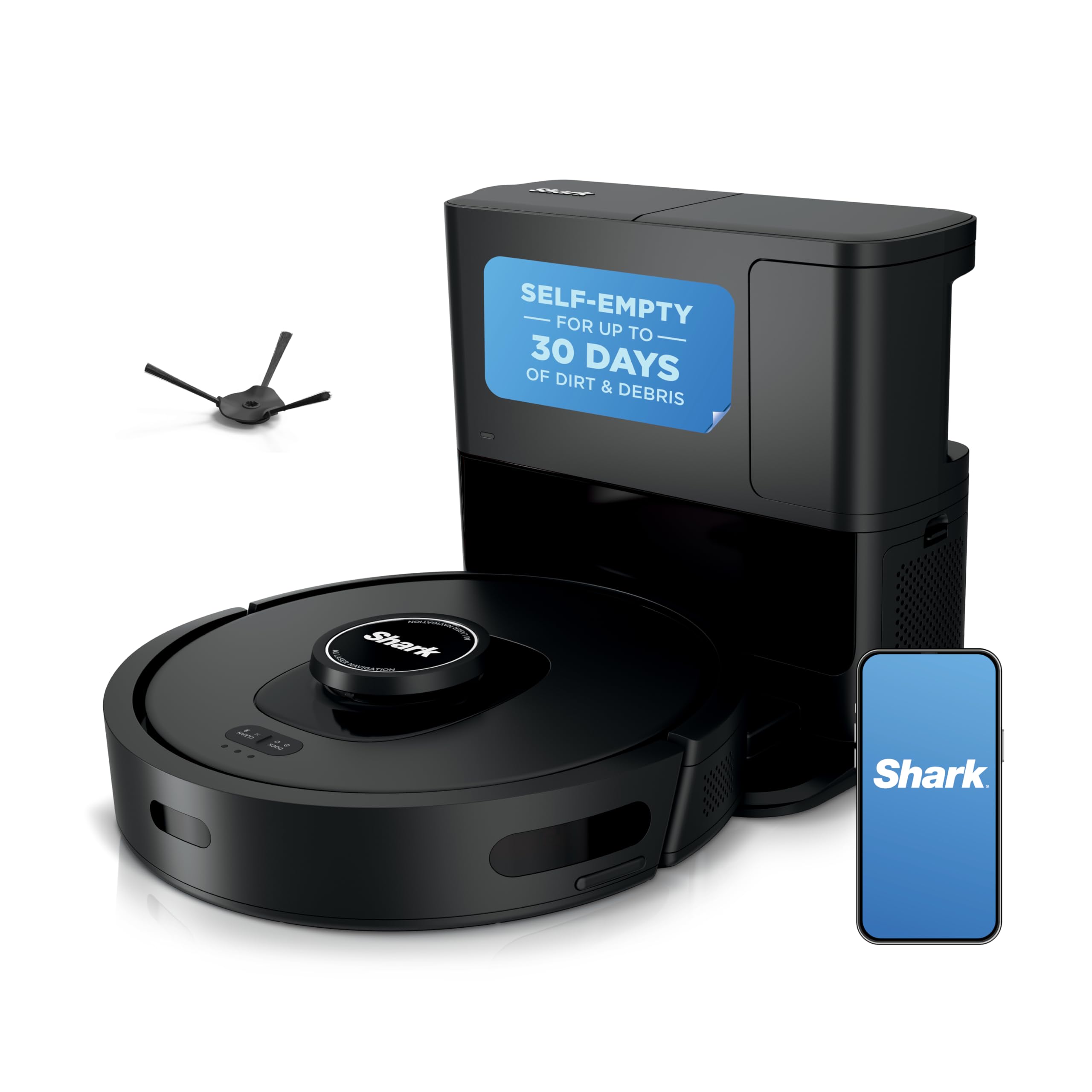 Shark Matrix Clean | Robot Vacuum Cleaner with Powerful Suction for Pet Hair, Rugs, Carpets & Hard Floors | Self-Empty Base | 60-Day Capacity | Voice Control | LiDAR Navigation | Cool Grey | AV2511AE