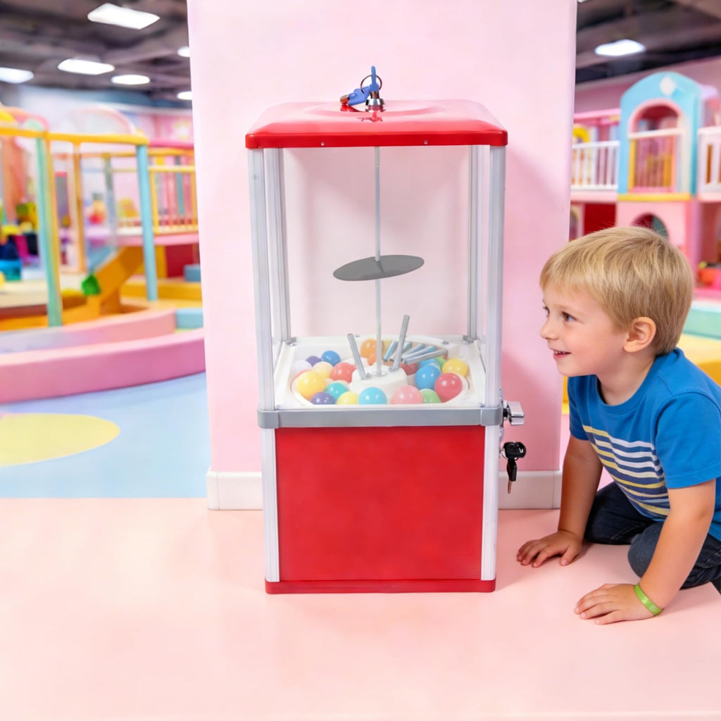 25-Cent Commercial Vending Machine, Capsule Toys Candy Bulk Gumball Device (Blue) | Operated Capsule Vending Machine for Arcades, Retail Stores and Small Business