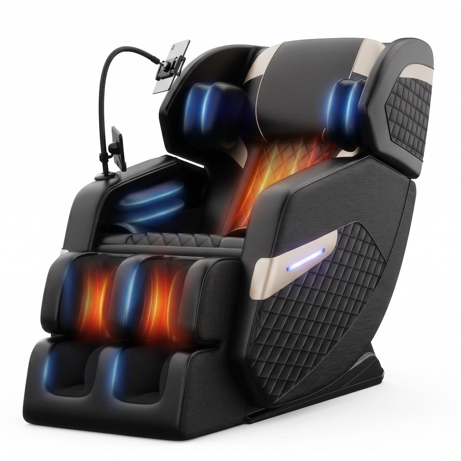 Massage Chair Full Body, Zero Gravity Recliner Massage Chair with Back Heat, 8 Fixed Rollers, Foot Massage, Airbags, Touch Screen for Home and Office