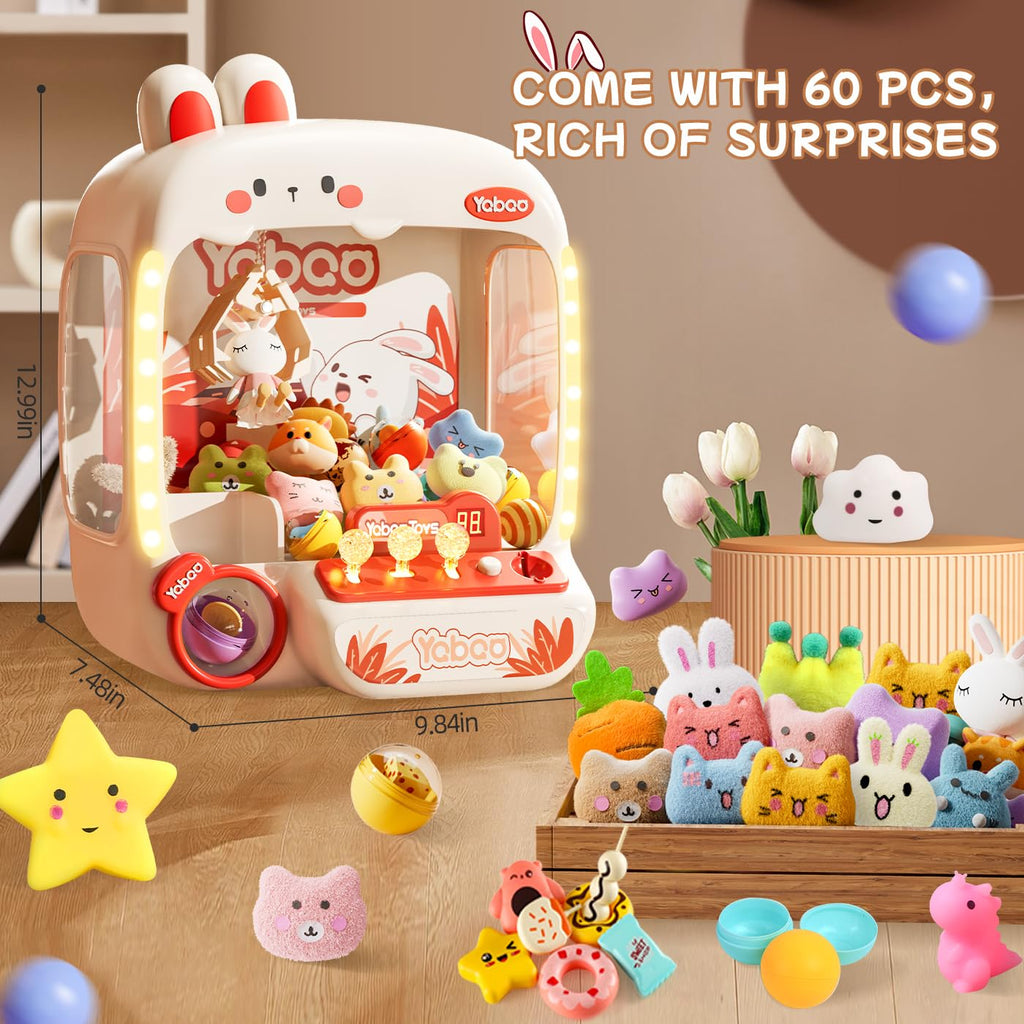 64 PCS Large Claw Machine for Kids Dinosaur,Vending Machine Toys for Boys 5 6 7 8 Year Old,Candy and Prize Electronic Dispenser Game Ages 5-7 6-8,Birthday Gift for 3 4 5 6 Year Old Boy Girl