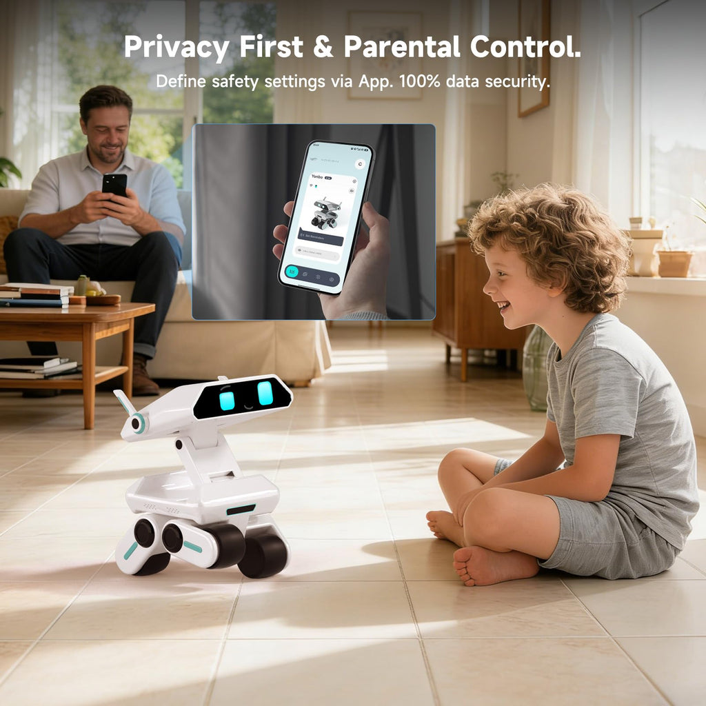 AI Robot for Kids, ChatGPT Powered Interactive Smart Companion, STEAM Educational Programmable Toy with Visual Recognition & Emotion-Aware, Personalized AI Friend for Teens Yonbo