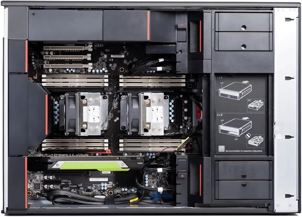 PCSP P920 Workstation/Server, 2X Intel Gold 6154 3.0GHz (36 Cores & 72 Threads Total), NVS 510 2GB Graphics Card, No HDD, No Operating System (Renewed)