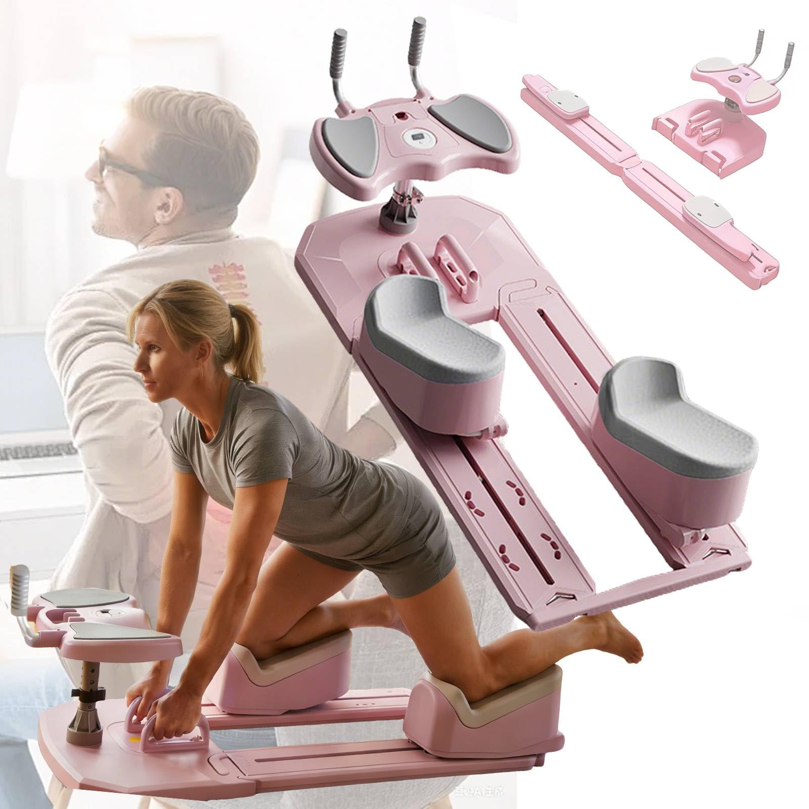 Spine Twist and Stretch Trainer 6-in-1 Crawling Training Machine for Core Training & Spine Decompression 3 Level Full Body Workout with LED Counter 500LBS Capacity Back Pain Relief Home Gym 5–10d