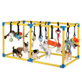 Puppy Jungle Gym with 8 Hanging Toys, Interactive Puppy Play Gym for Small Dogs, Indoor Teething Relief & Sensory Training Activity Center for Puppies 0-6 Months, No Tools Assembly