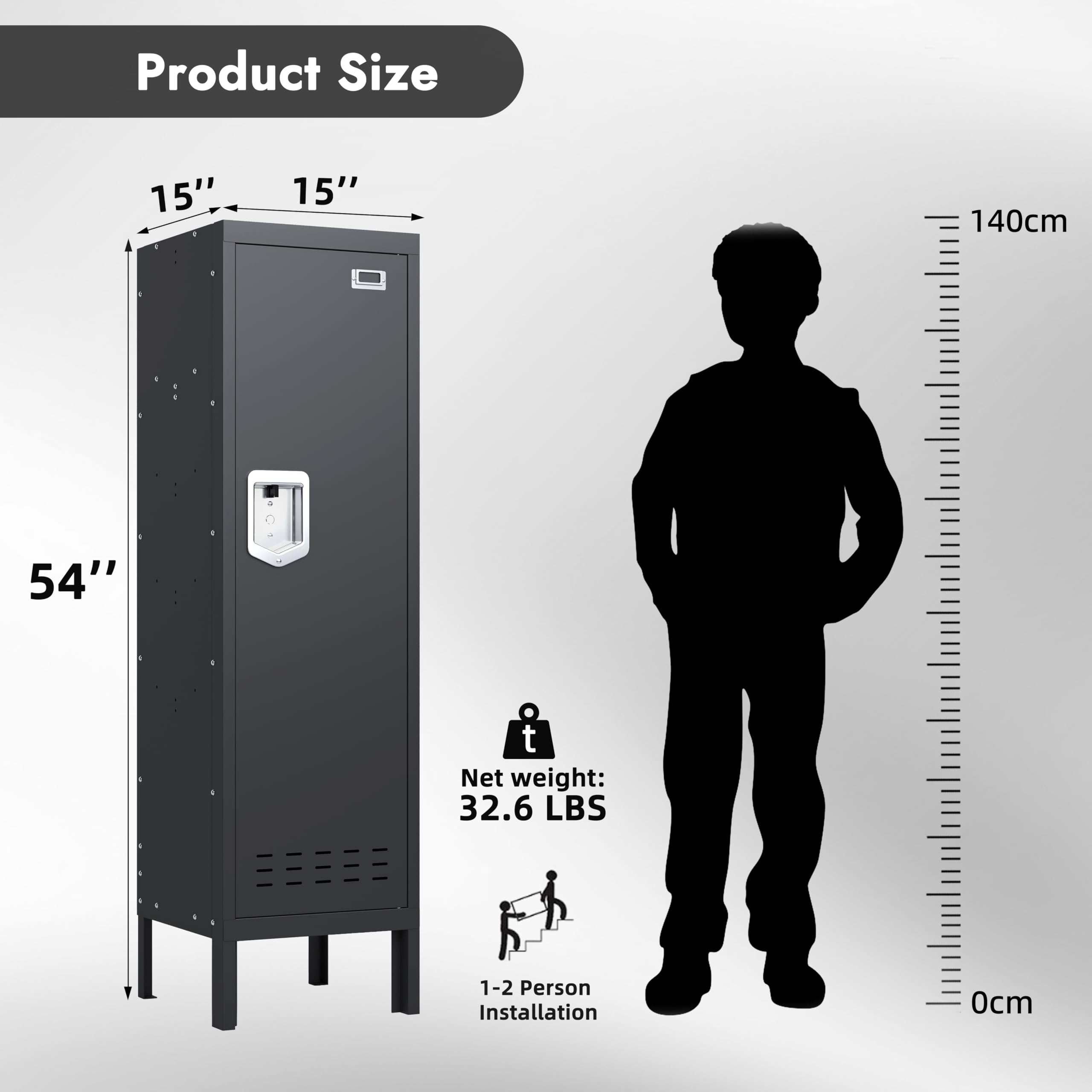 BUTISOW Metal Lockers - 66" Height Steel Lockers for Employees with 5 Door Storage Locker with Card Slot for Employees Gym School Home Office Garage - Assembly Required