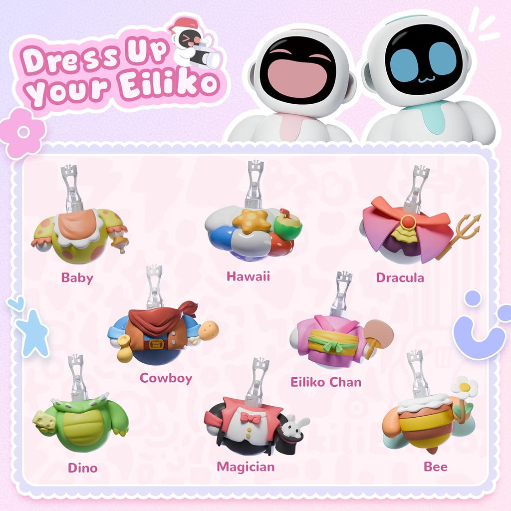 ENERGIZE LAB Eiliko Coral Pink - Your Tiny AI Charm Robot that Matches Every Daily Outfit, Fun Electronic Pendant Toys, for Couples and Best Friends.