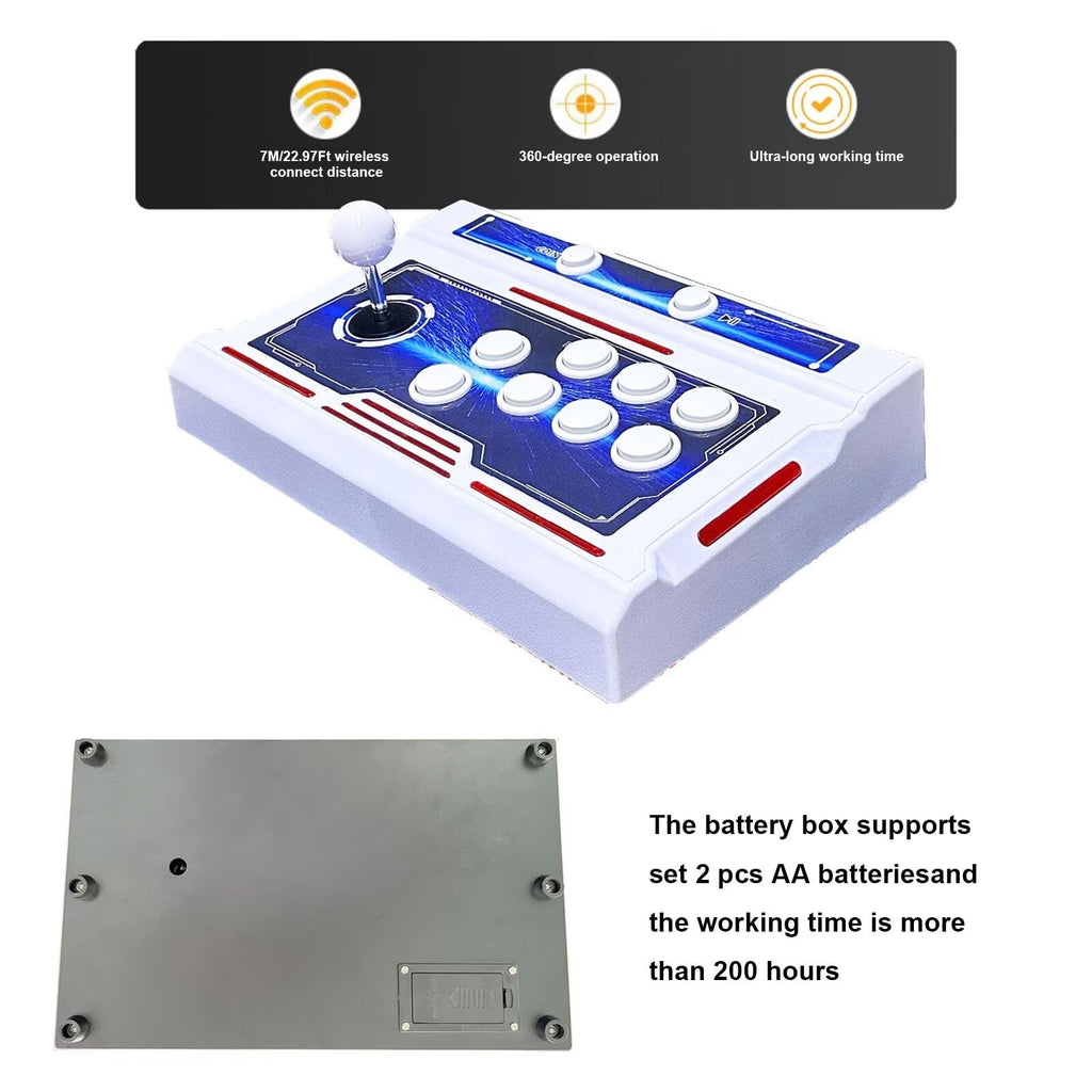 [39800 Games in 1] Pandora Box 3D Game Stick, Double Wireless Joystick Arcade Console, Plug and Play Arcade Game Machine, Compatible PC & Projector & TV