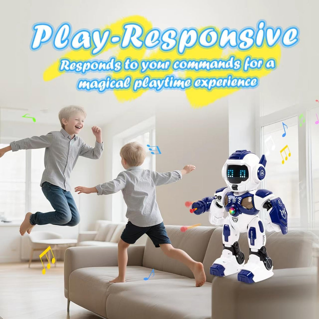 RC Robot Toys for Kids 3 4 5 6 7 8, Smart Programmable Robot with Gesture Sensing, Remote Control Robot for Boys Girls Age 3 4 5 6 7 8-12, Rechargeable