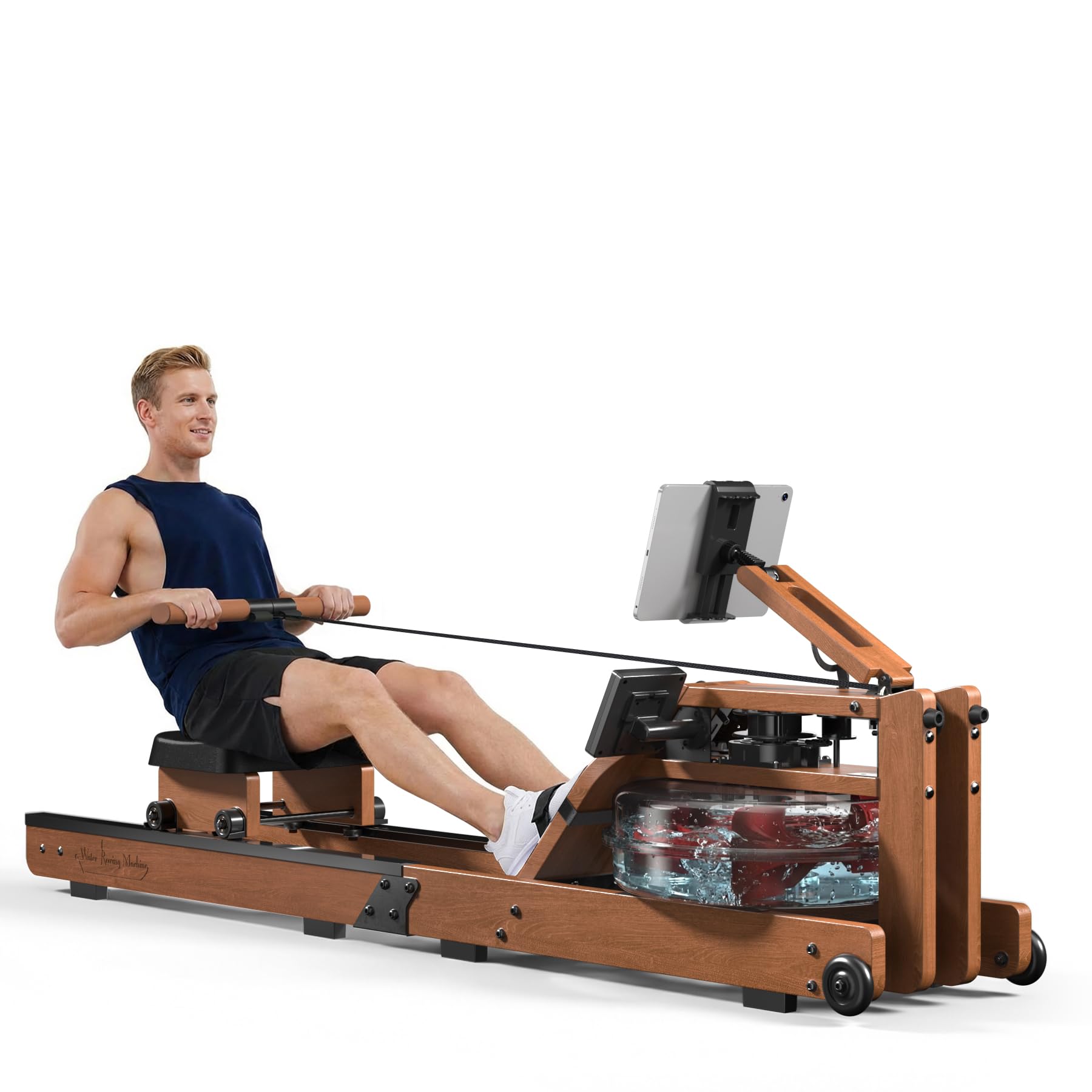 2026update Magnetic Rowing Machines for Home,Rower Machine with 16 Levels,Powerful Silent Magnetic Resistance,350lbs Weight Capacity,LCD Monitor,Silent Rail System,Row Machine for Home Gym Exercise