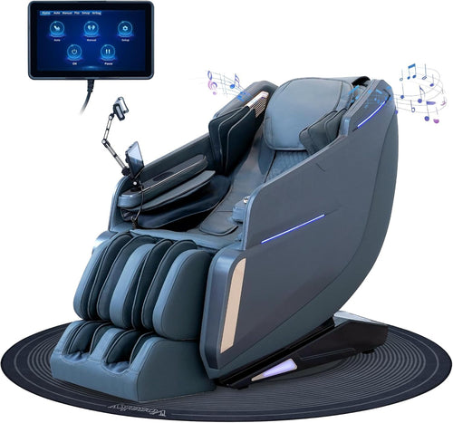 4D Massage Chairs Full Body Recliner with Heat Zero Gravity 57'' SL Track Shiatsu Massage Chair for Home Office with AI Voice, 7" Touch Screen, Wireless Charging,Neck & Shoulder Relief