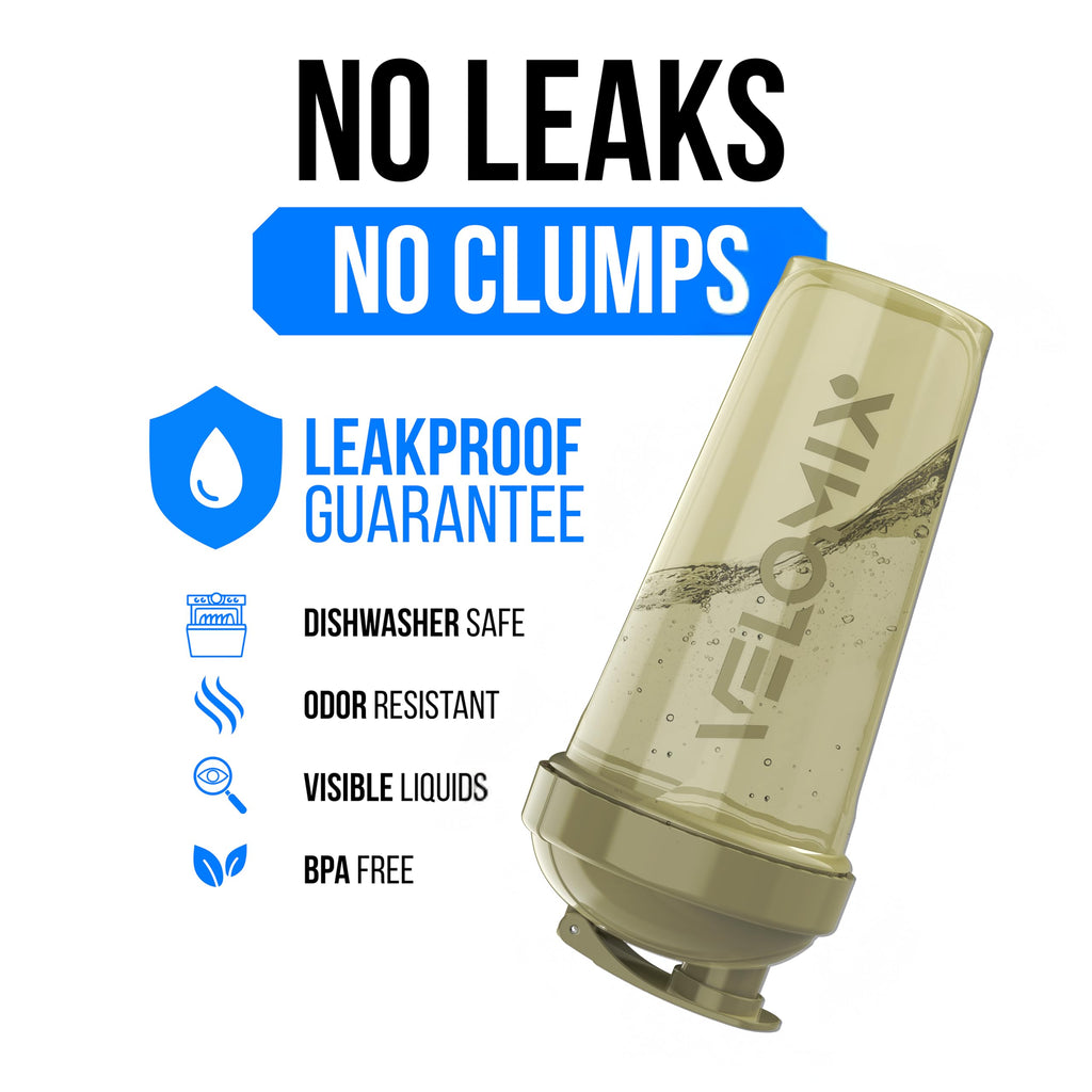 VELOMIX -4 PACK- 28 oz Protein Shaker Bottle for Protein Mixes - 4x Wire Whisk | Leak Proof Shaker Cups for Protein Shakes | Protein Shaker Bottle Pack | Protein Shake Cup (NeoCool Pack)