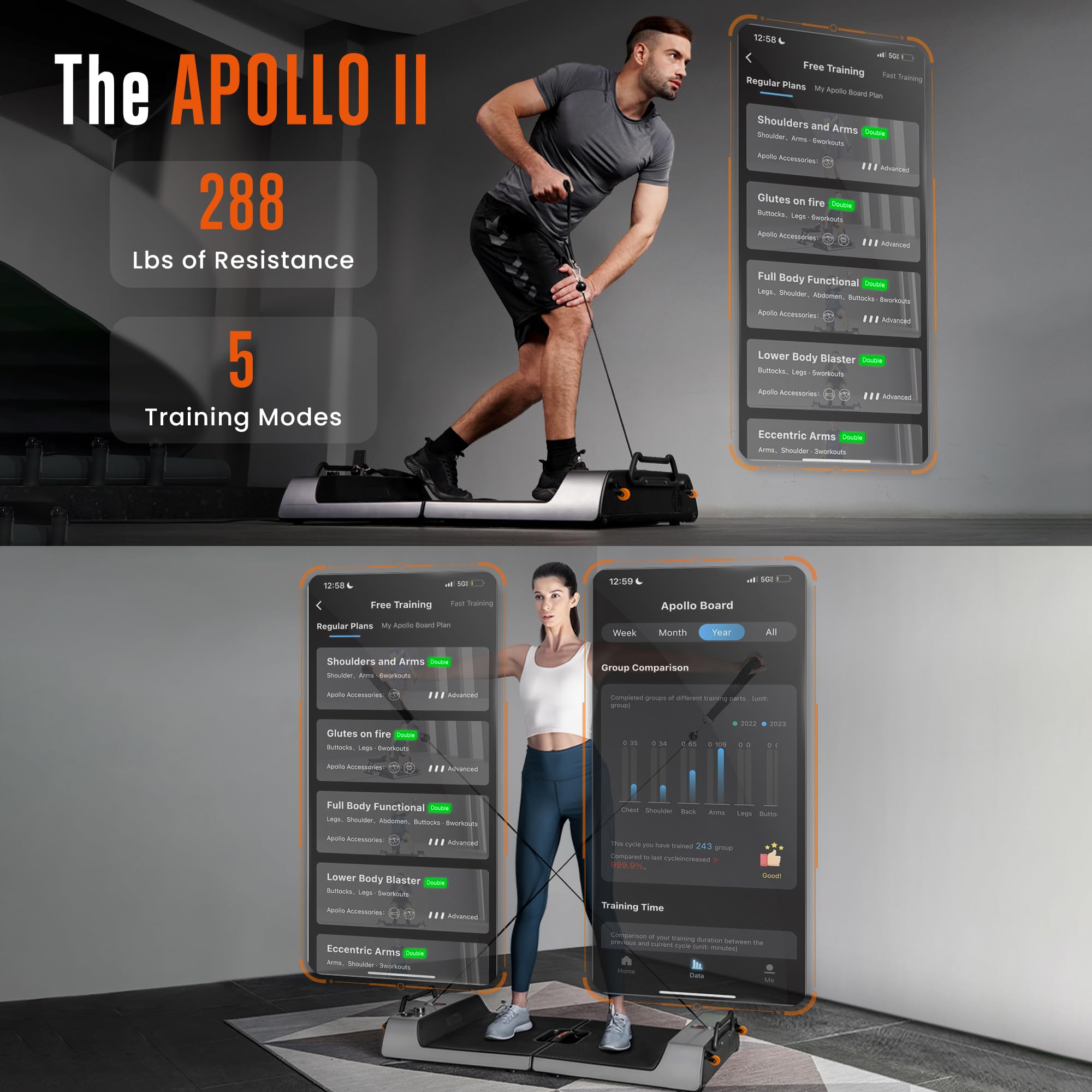 SQUATZ Pluto Board Smart Home Gym Version I 100 LBS Resistance, Multifunctional All in One Gym, Single Cable Weight Machine with Multiple Training Modes, Home Gym Equipment for a Full Body Workout