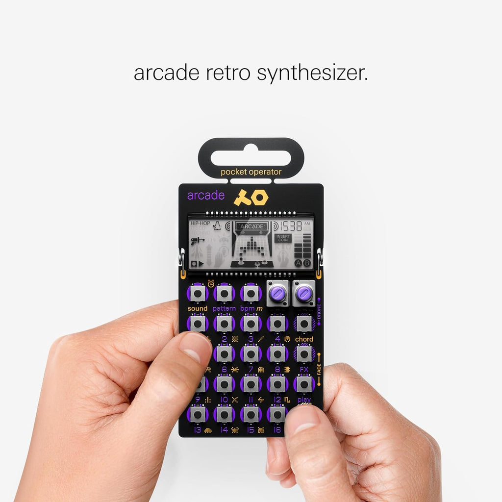 Teenage Engineering Pocket Operator PO-20 Arcade, Synthesizer and Sequencer, with Parameter Locks, Chord Control and Punch-in Effects