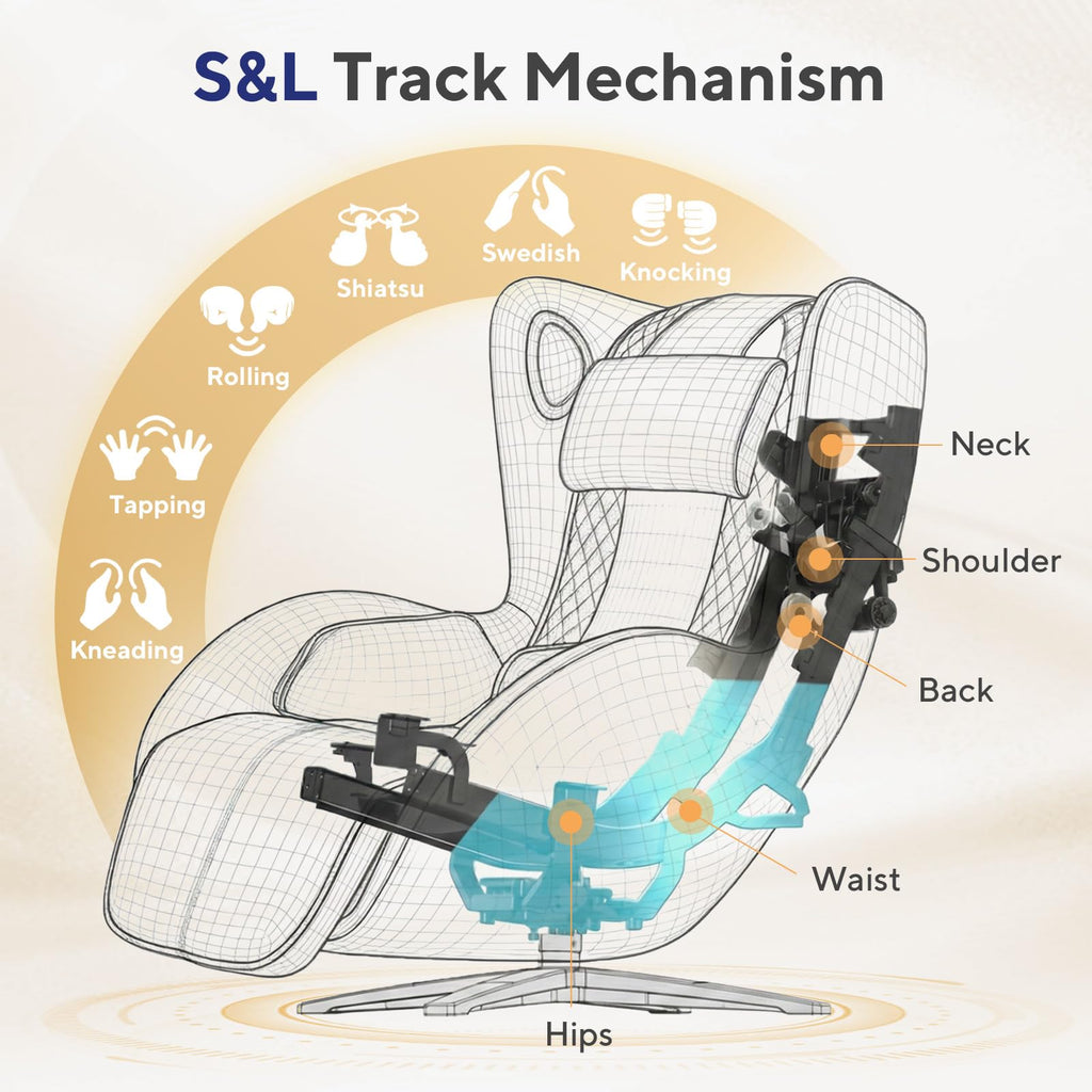 Nouhaus Aurora Massage Chair Full Body, Zero Gravity Genuine Leather Massage Chairs w/Airbags, Heating, Auto Modes, Bluetooth Speaker, Modern 4D Massage Chair Recliner for Living Room (Elder White)