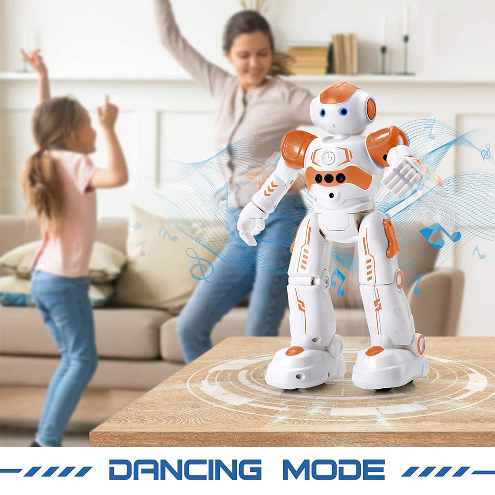 KingsDragon RC Robot Toys for Kids, Gesture & Sensing Programmable Remote Control Smart Robot for Age 3 4 5 6 7 8 Year Old Boys Girls Birthday Gift Present
