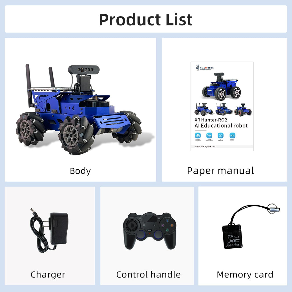 Jetson Nano ROS2 Robot Lidar Mapping Navigation 7in Touch Screen,Ackerman Smart Car Chassis Python Programming AI Visual Recognition for Adults Learning Education Kit(with Jetson Nano 4GB)
