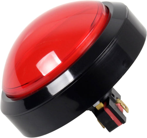 Arcade Buttons EG STARTS 100mm Big Dome Convex Type LED Lit Illuminated Push Button for Arcade Machine Video Games Parts & Red DC 12V