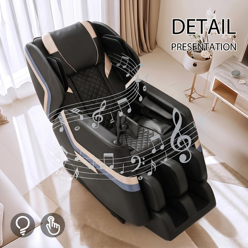 2026 Massage Chair Full Body, Zero Gravity Massage Recliner Chair with Auto Modes, 8 Fix Point Rollers, Airbag, Foot Massage, Touch Screen Controller, Deep Yoga Stretch, Heating Function