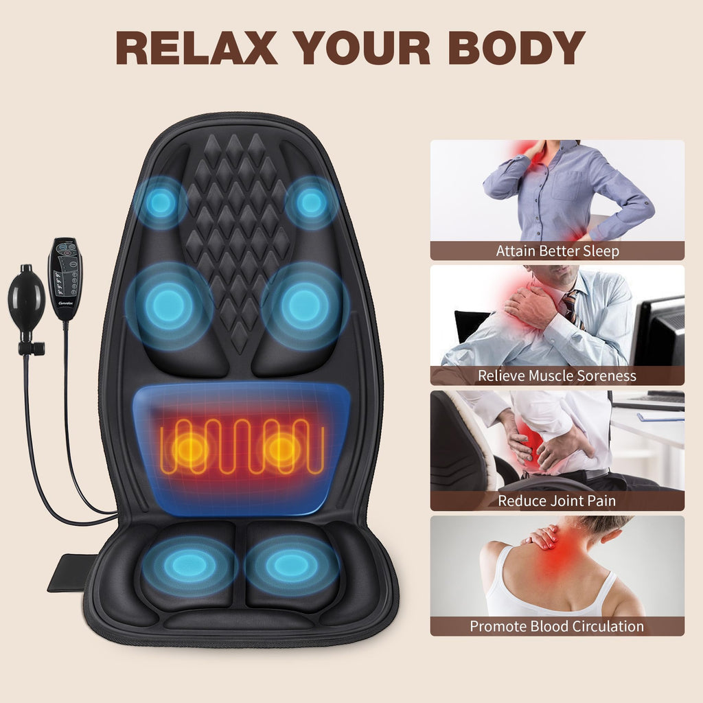 Back Massager for Chair,Massage Chair Pad Helps Relax Muscle and Relieve Pain, Using in The Office/At Home Seat Massager for Father's Day
