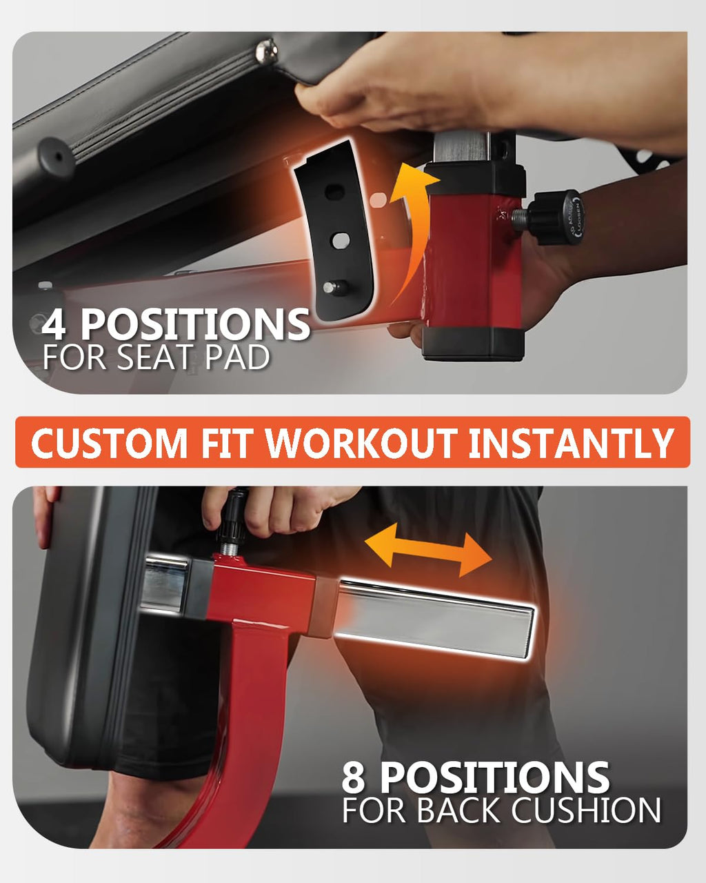 GMWD Leg Extension and Curl Machine, Lower Body Special Leg Machine, Adjustable Leg Exercise Bench with Plate Loaded, Leg Rotary Extension for Thigh, Home Gym Weight Machine