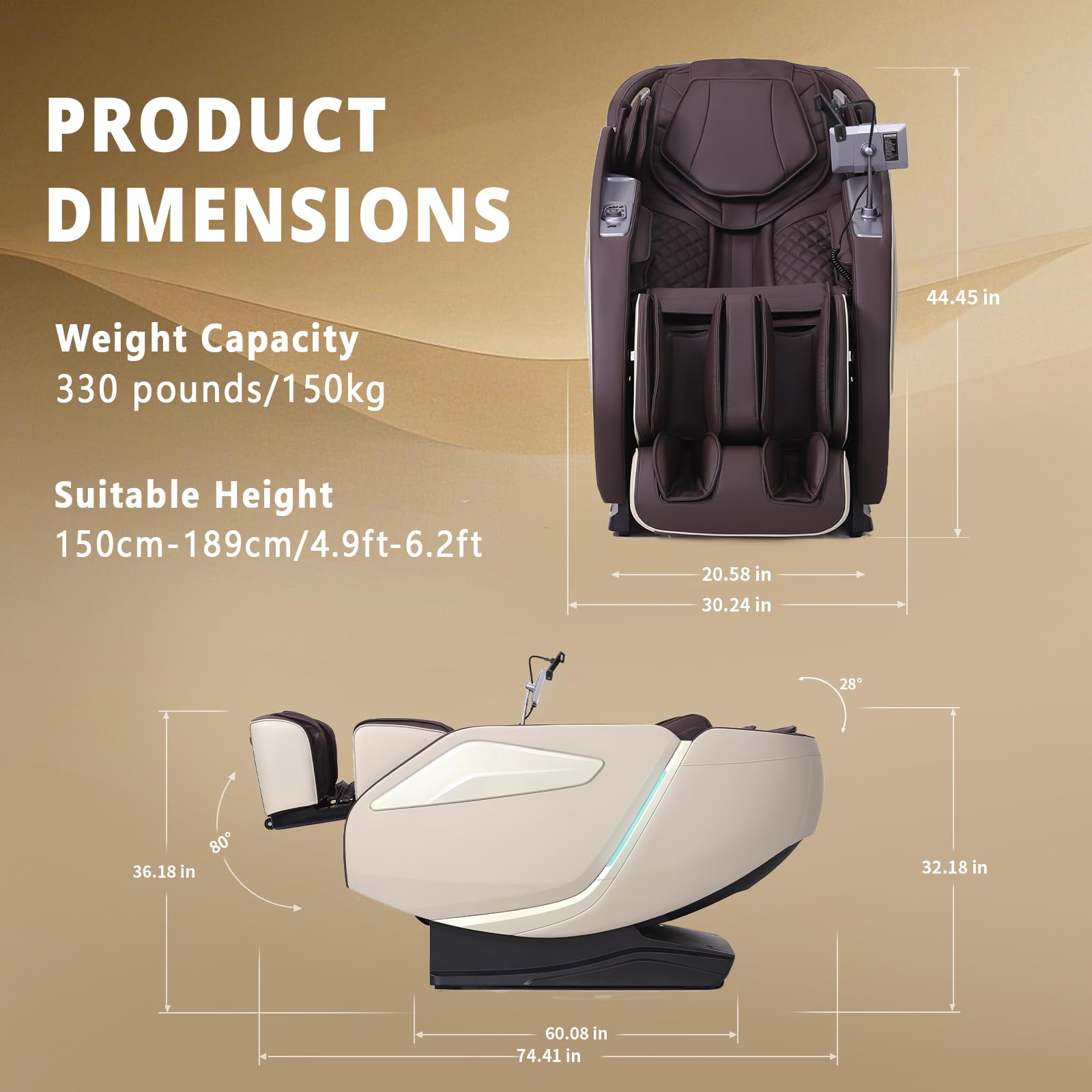HealthRelife 4D Massage Chair Full Body Zero Gravity Recliner - 55“ SL-Track,15 Auto Modes,11 Massage Technique,40 Airbags Massage,with Yoga Stretch,APP Control,Shiatsu Foot Massage(Black)