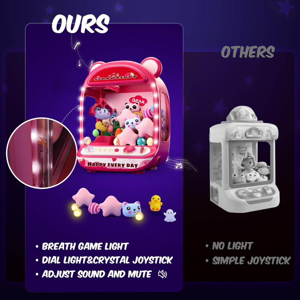 Skirfy Claws Machines for Kids,Unicorns Toys for Girls Age 6+,Mini Vending Machines with Squishyes Fidgets Toys,Candy Dispenser Machines,Claws Game, New Years Birthday Gifts