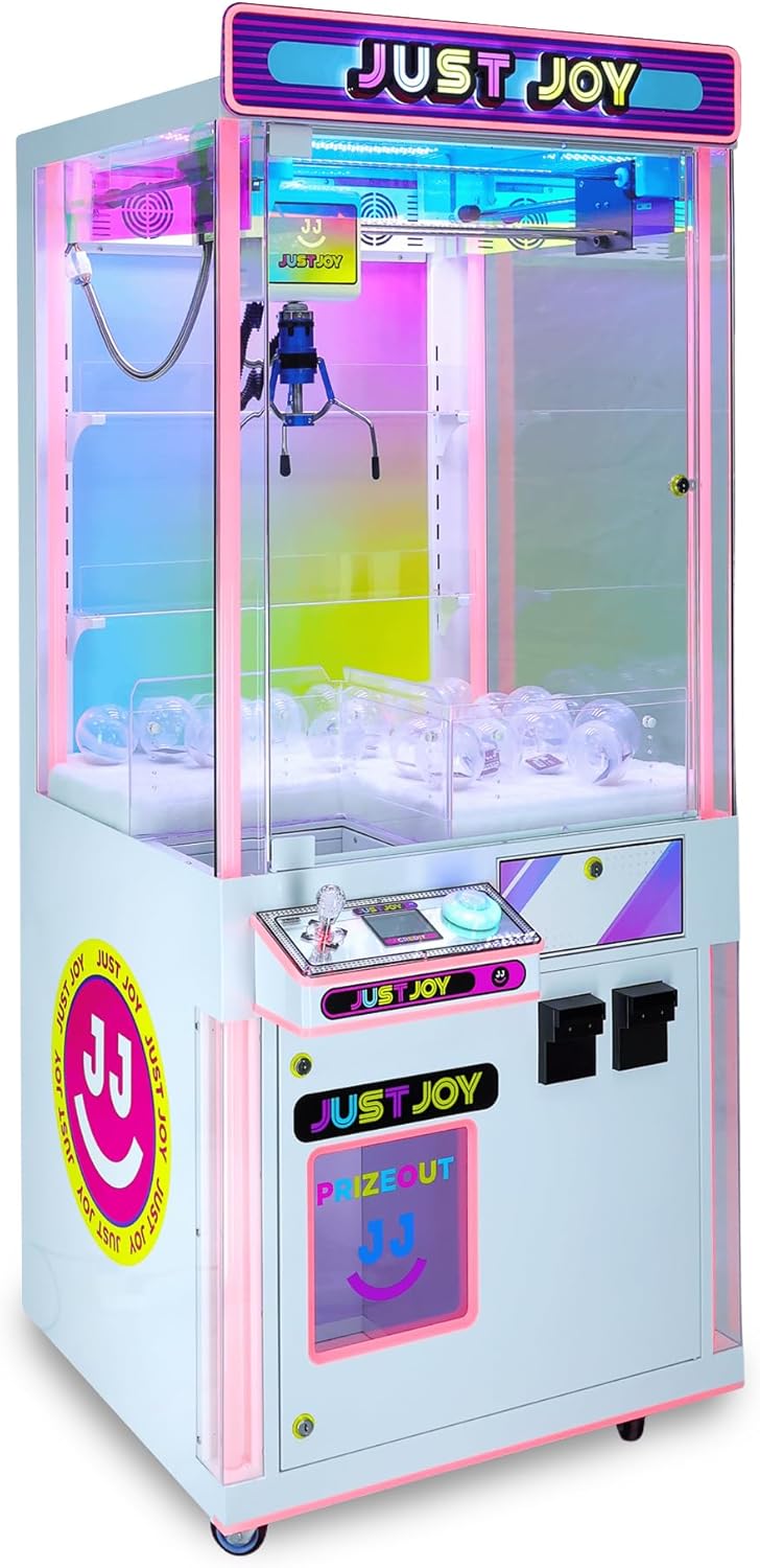 CREATIVE ARCADES Full-Size Commercial Grade Claw Machine - Neon Lights and Light up Marquee - 31" x 80" H, Adult Size Crane Game - Great for Corporate Events, Businesses, Parties, etc.