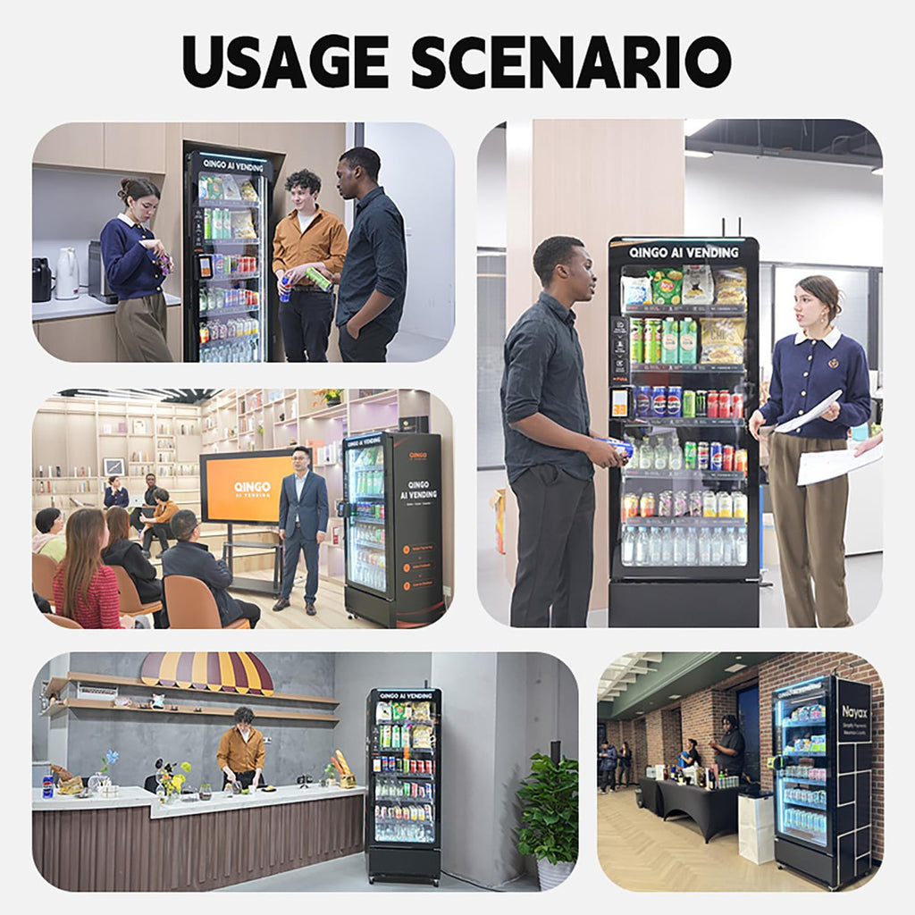 AI Smart Vending Machine, Snack & Drink Combo, Cashless Payment, Product Recognition Technology, Remote Management for Offices, Apartments, Gyms & Commercial Spaces