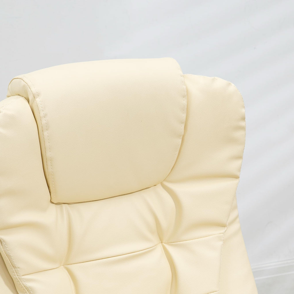 HOMCOM High Back Vibration Massage Office Chair with 6 Vibration Points, Heated Reclining PU Leather Computer Chair with Armrest and Remote, Brown