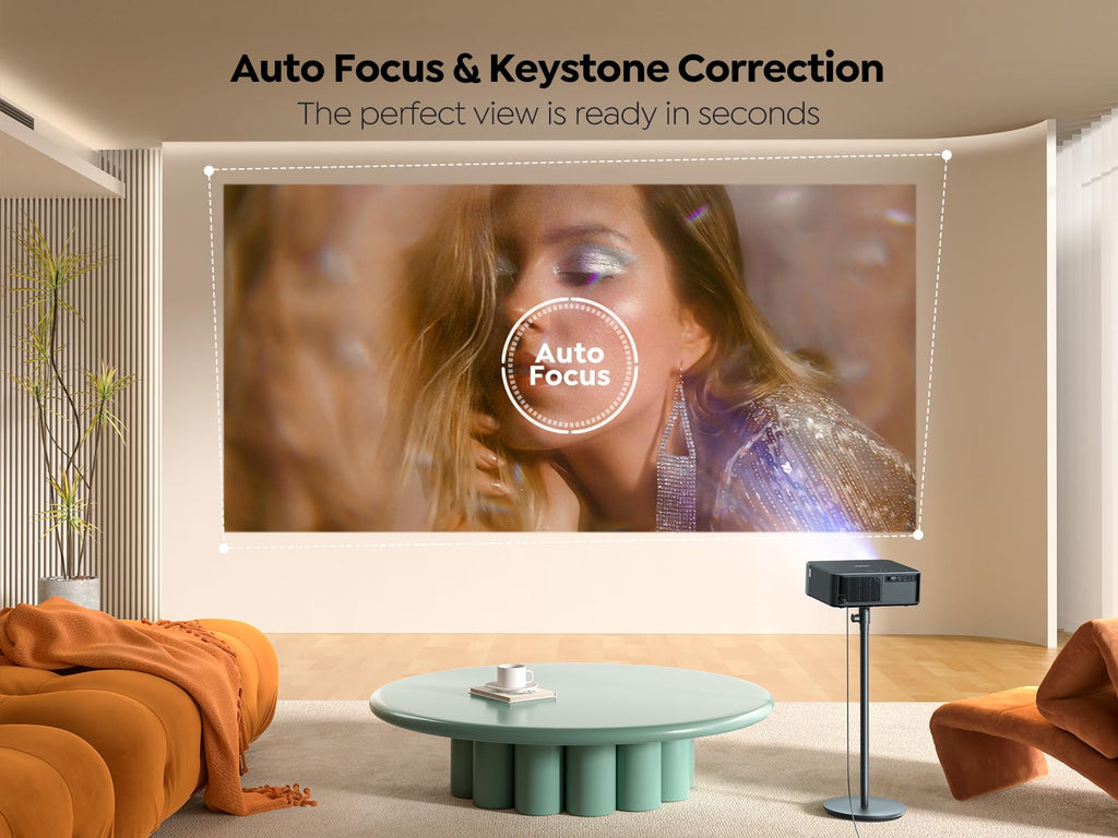 Yaber PROJECTOR K3 Smart Projector with GTV, 30W Speaker Sound by JBL, Dolby Audio, Home/Outdoor Movie Projector with WiFi6 and Bluetooth, Auto Screen Adaptation,Netflix 7000+app