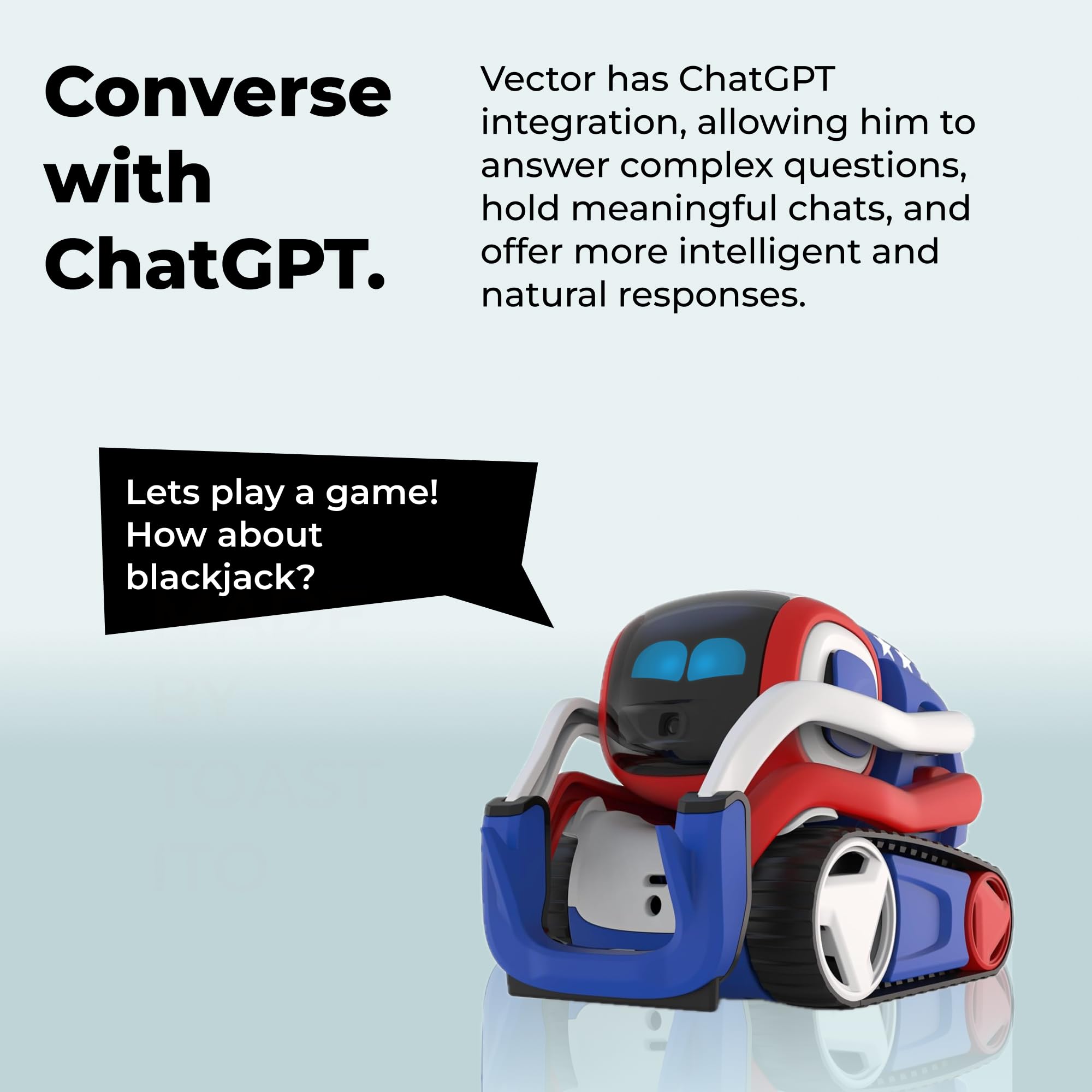 Anki Vector 2.0 AI ChatGPT Connected Robot Companion – Smart Autonomous Home Robot with Face Recognition and Voice Conversations - ChatGPT Subscription Required (Black)