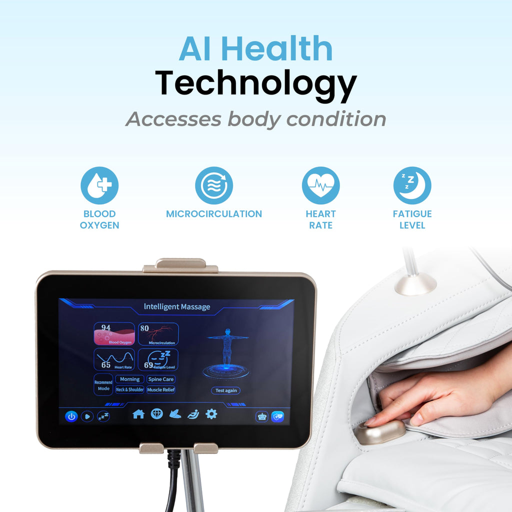AmaMedic Osaki Haven 4D. Massage Chair Full Body, AI Health Detection, Intelligent Voice Control, Body Scan Technology, SL Track, Zero Gravity Reclining, Professional Massage Chair (Taupe)
