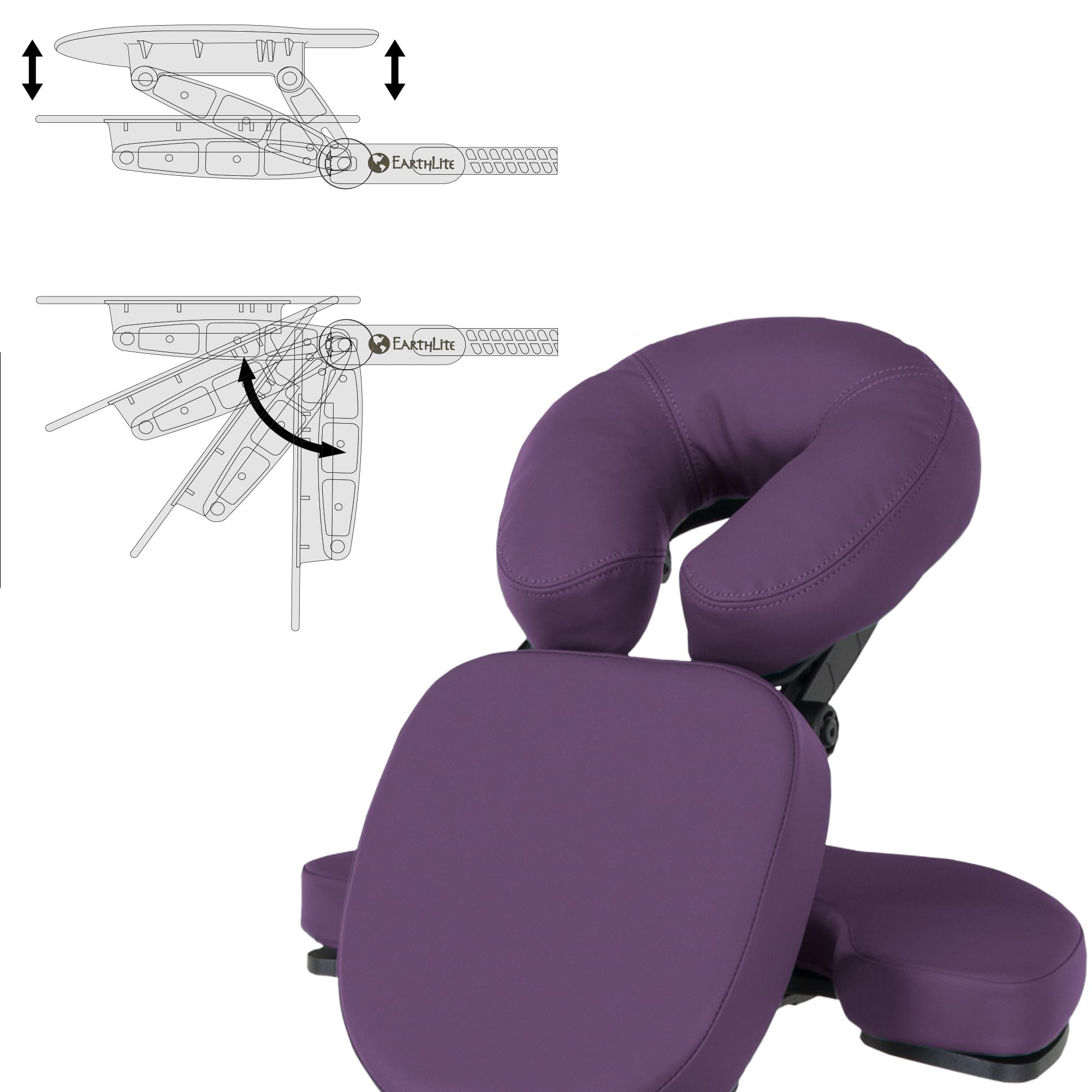 EARTHLITE Portable Massage Chair AVILA II - Premium Folding Spa/Massage/Tattoo Chair incl. Rolling Carry Case