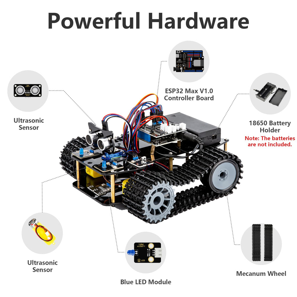 4-in-1 ESP32 Smart Camera Solar Robot Car, 4WD Remote Control Car Robotics Kit for 8-12 12-16+ Kids Teens, Electronics Programming STEM Toy Science Coding Kit Compatible with Arduino/Scratch/Phython