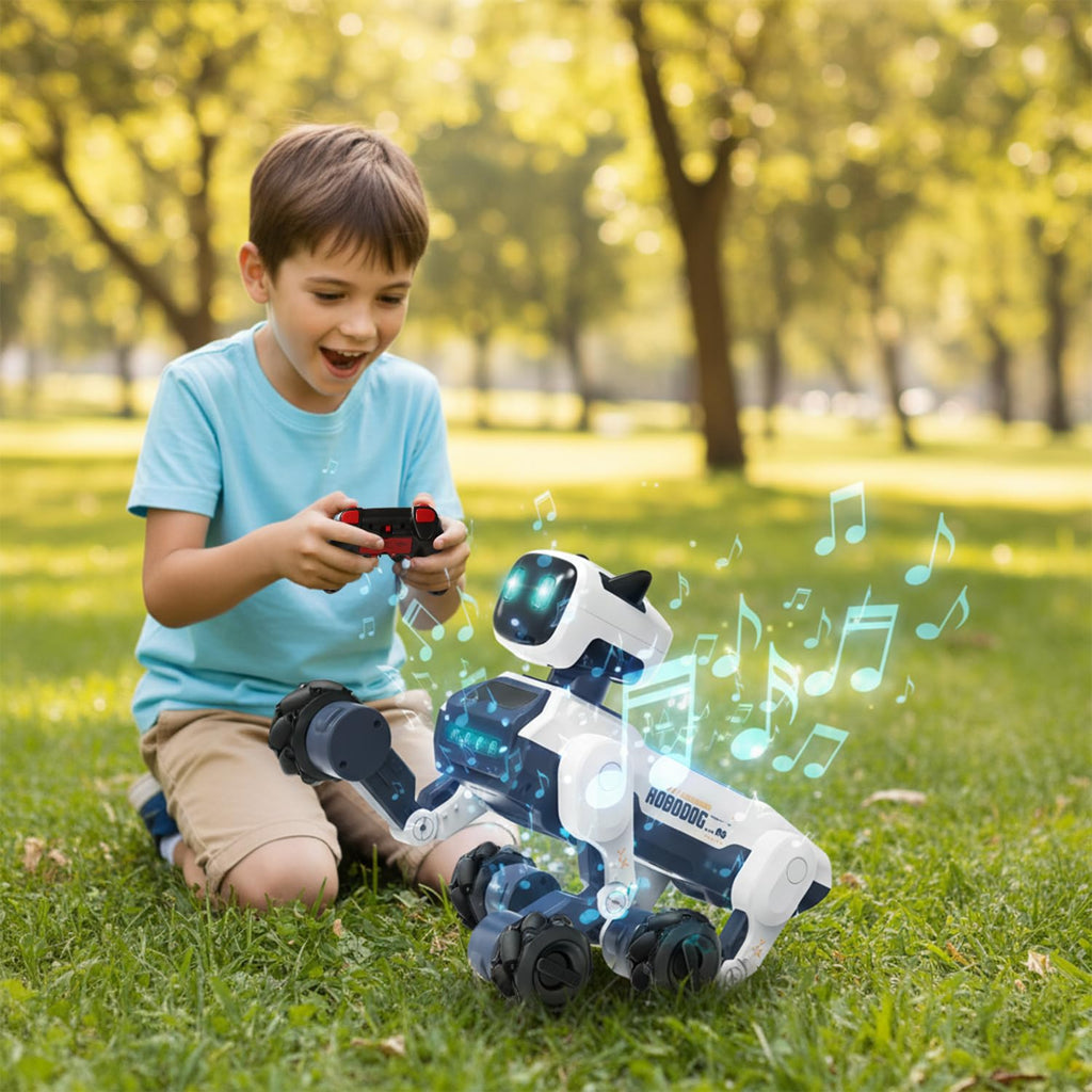 Smart Robot Dog for Kids, Interactive RC Robot Dog Toy with Voice Control, APP Programming, 30+ Actions, STEM Coding Pet, Remote Control Robot Puppy, Rechargeable Gift for Boys Girls Age 6-12