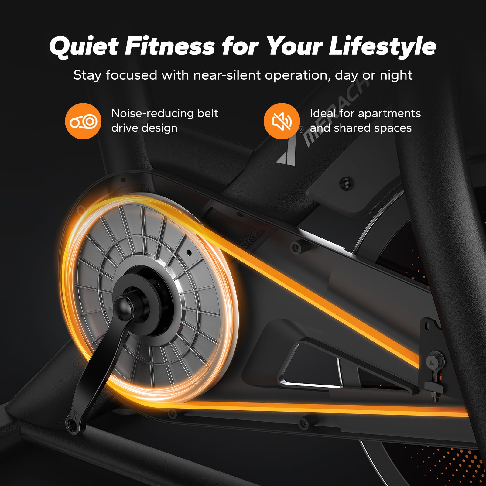 Merach Magnetic Exercise Bike, Heavy Duty Stationary Bike with Automated Resistance, 300 350 Lbs Weight Capacity, Low Noise Indoor Workout Bike for Home Gym with Self-Developed App