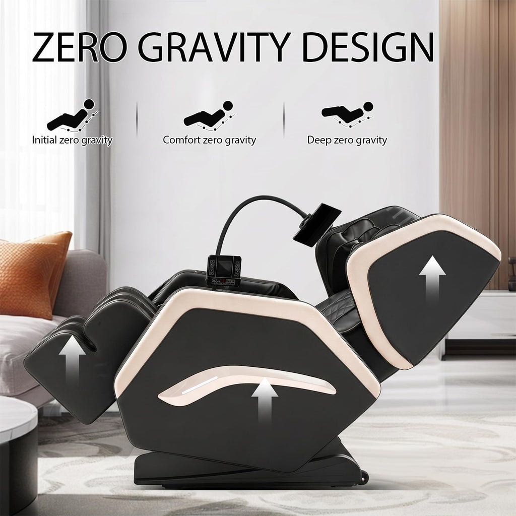 2026 Massage Chair Full Body, Zero Gravity Massage Recliner Chair with Auto Modes, 8 Fix Point Rollers, Airbag, Foot Massage, Touch Screen Controller, Deep Yoga Stretch, Heating Function