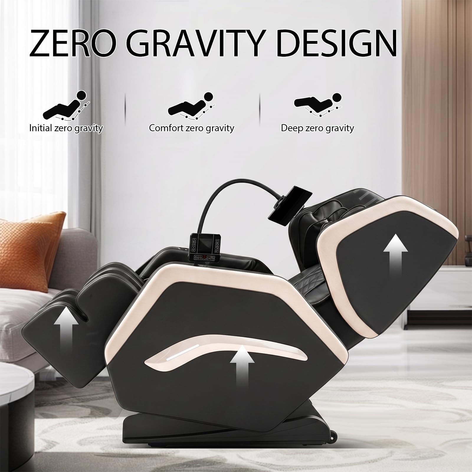 2026 Massage Chair Full Body, Zero Gravity Massage Recliner Chair with Auto Modes, 8 Fix Point Rollers, Airbag, Foot Massage, Touch Screen Controller, Deep Yoga Stretch, Heating Function