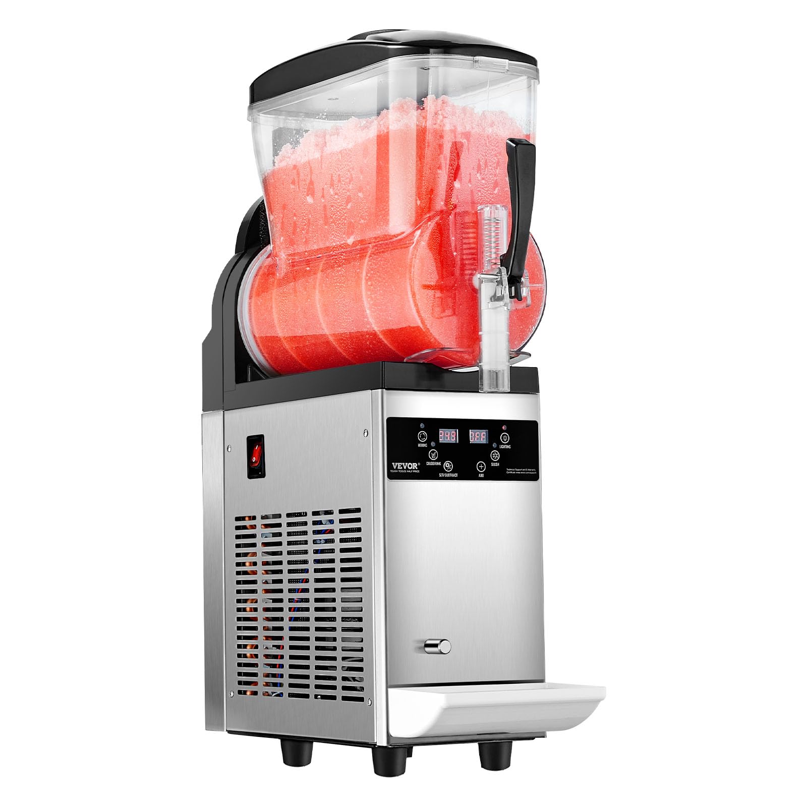VEVOR Commercial Slushy Machine, 12Lx3 Triple Tank Frozen Drink Machine, 144 Cups Stainless Steel Margarita Smoothie Frozen Drink Maker, Slushie Maker for Home Party Restaurants Cafe Bars
