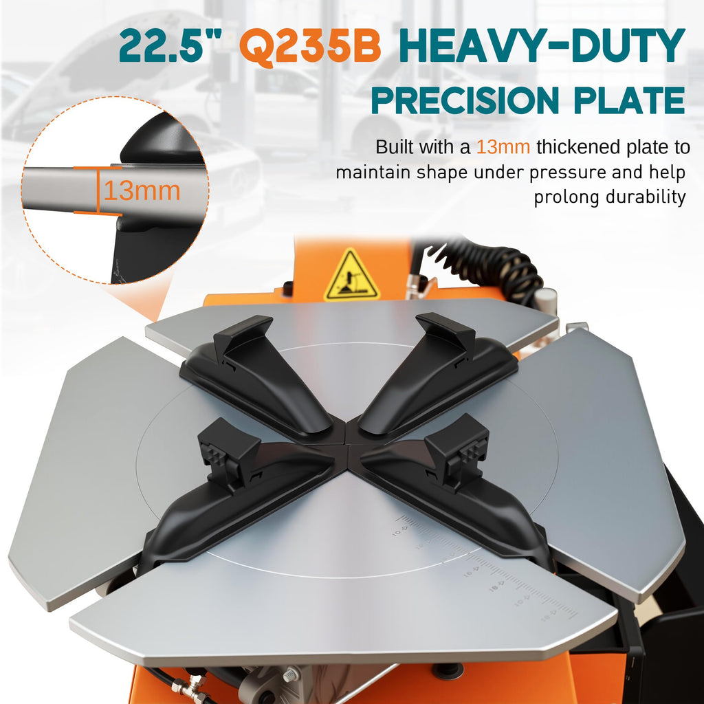 Albott 2HP Tire Changer Machine, 110V Heavy-Duty Wheel Changer for 10"–24" Rims, Outside Clamp 10"–20" Inside Clamp 12"–24", Tire Mounting and Demounting Tool for Home Garage & Auto Shop