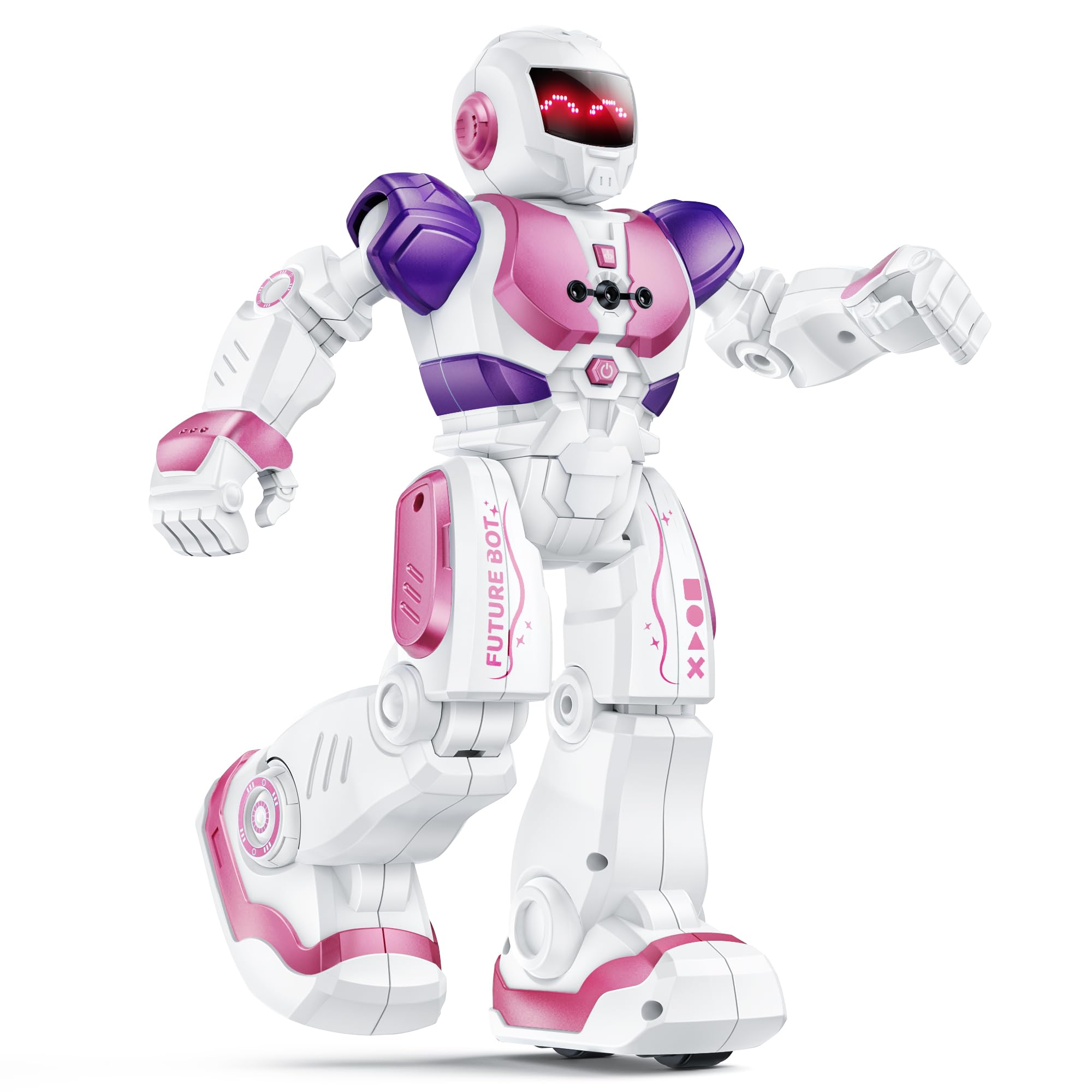 Ruko 6088 Robot Toys for kids, Programmable Remote Gesture Sensing & APP Control, Interactive LED Face, Dancing Singing Rechargeable Smart Robot, Birthday Present for Age 3-6 Year Old Boys Girls, Blue
