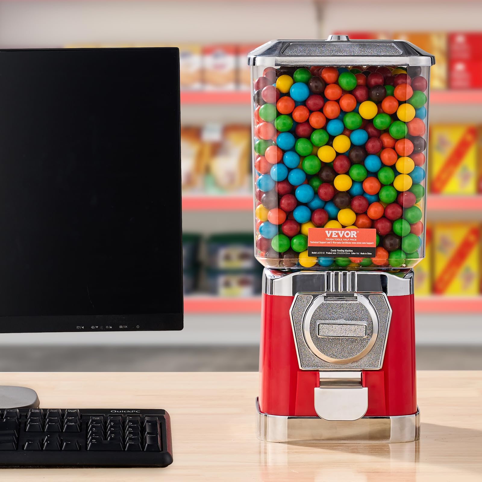 VEVOR Vending Machine, Classic Gumball Bank, Huge Load Capacity Candy Gumball Machine, Mini Vending Machines, Gumball Dispenser Machine for Kids, Perfect for