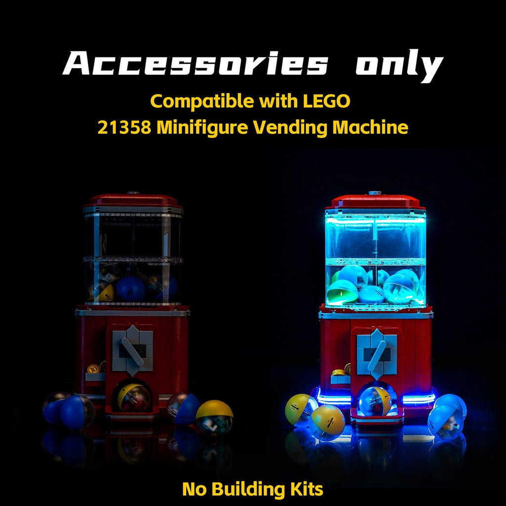 BrickBling Light Kit Compatible with Lego Minifigure Vending Machine 21358-Classic Version (Excluding Bricks)