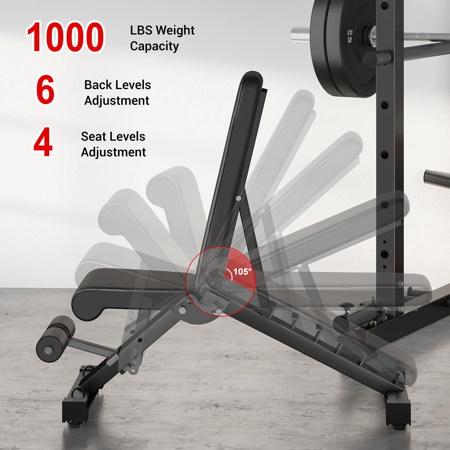DP01 Power Cage, 2000LBS Squat Rack with with Cable Crossover and Dual Independent Pulley System, Full Cage for Full Body Training, Power Rack with More Training Attachments for Home Gym